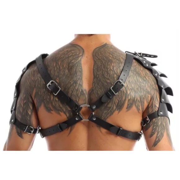 Body Chest Harness PU Leather Knight for Music Festival Role Playing Cosplay - Picture 3 of 4